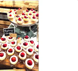 Mini raspberry cheesecake bites for elegant events in Delaware County